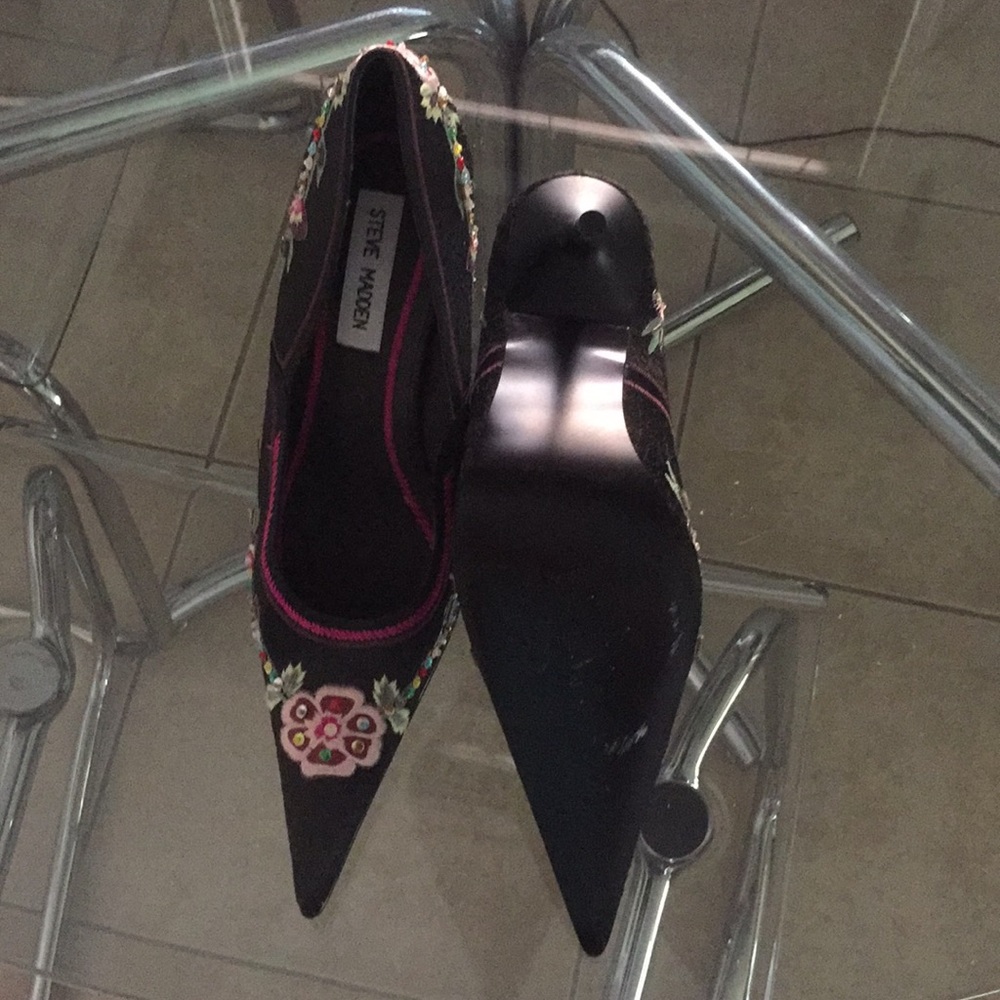 Steve Madden Black With Sequence Embedded - image 3